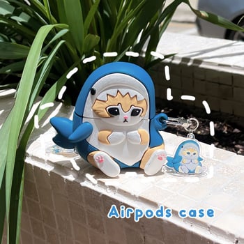 3D karikatura kućišta za AirPods Pro 2 s motivom shark-cat