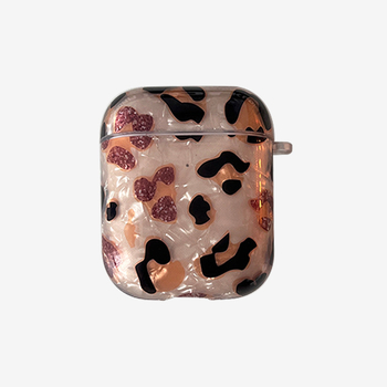 AirPods Pro 3 ja AirPods 4. põlvkonna kaitsekorpus – leopardimustriga, TPU+PET, IMD-protsess