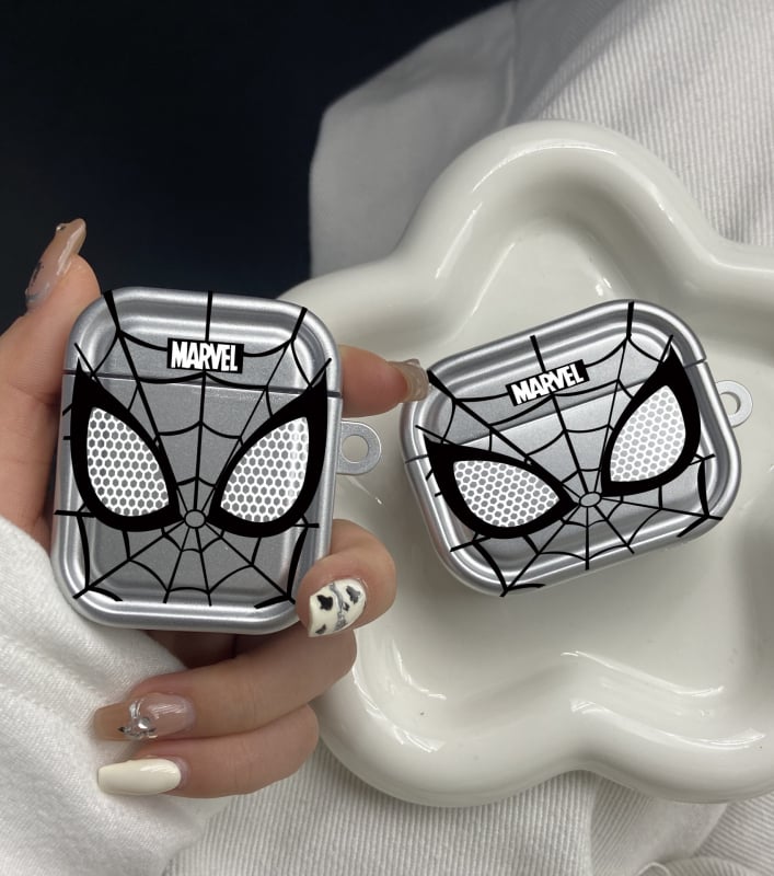 Carcasă TPU Spider-Man pentru Apple AirPods Pro 2 și AirPods Generațiile 1–3, Portabilă, Semi-Transparentă, Turnare prin injecție