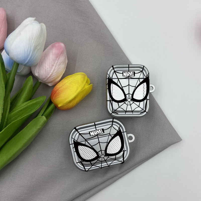 Carcasă TPU Spider-Man pentru Apple AirPods Pro 2 și AirPods Generațiile 1–3, Portabilă, Semi-Transparentă, Turnare prin injecție