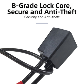 Stūres bloķētājs - Keyma, tērauda kabelis, B klases cilindrs, universāla saderība ar automobiļiem