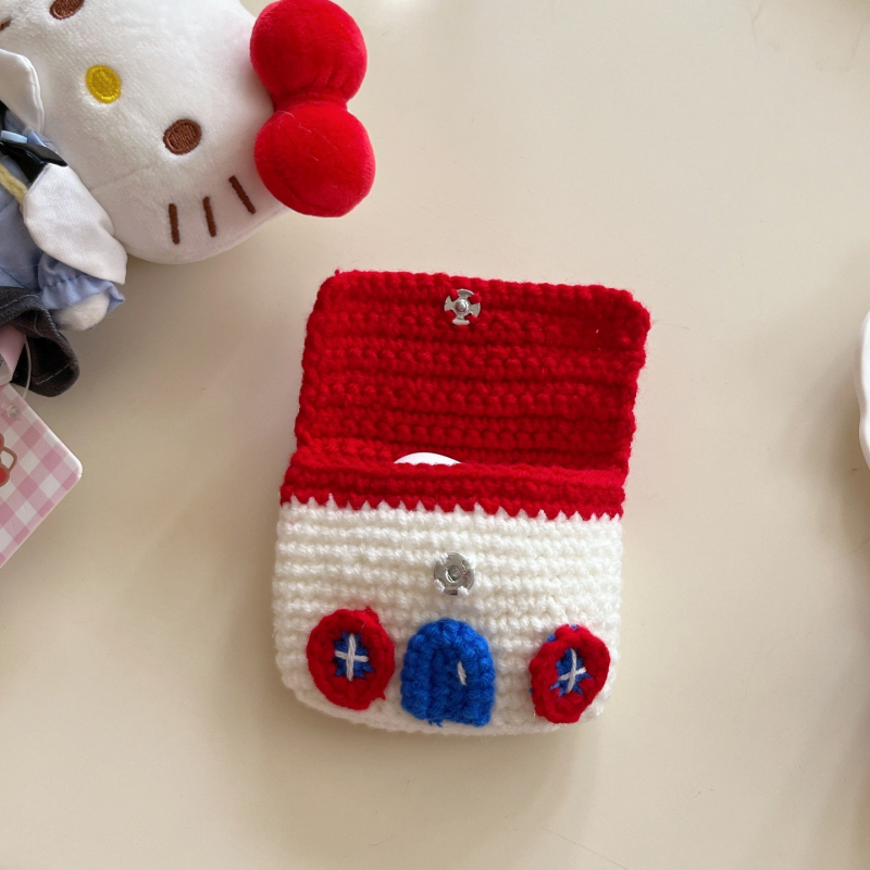 Carcasă de protecție pentru AirPods, silicon, stil desen animat, design embossat cu pălărie tricotată; compatibilă cu Apple și alte modele.