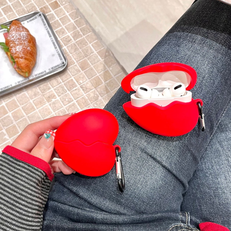 Carcasă de protecție din silicon pentru AirPods Pro, design 3D în formă de inimă, Kirby, turnare prin injecție, pentru Apple