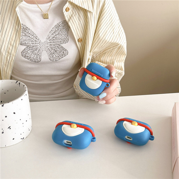 Carcasă Doraemon din silicon pentru AirPods Pro – husă moale, turnare prin injecție, compatibilă cu Apple AirPods Pro
