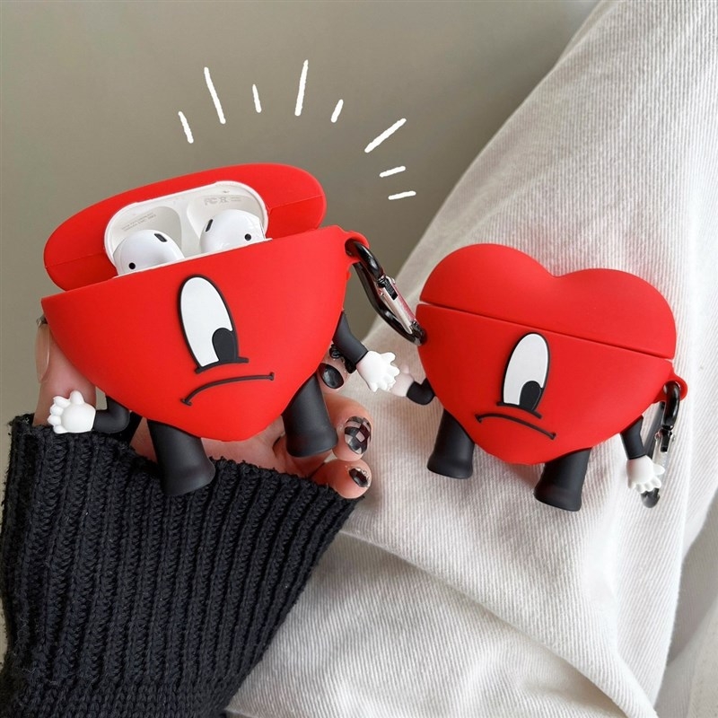 Mingyu силиконов предпазен калъф за AirPods Pro, 2-ро и 3-то поколение — мек корпус, карикатурен дизайн