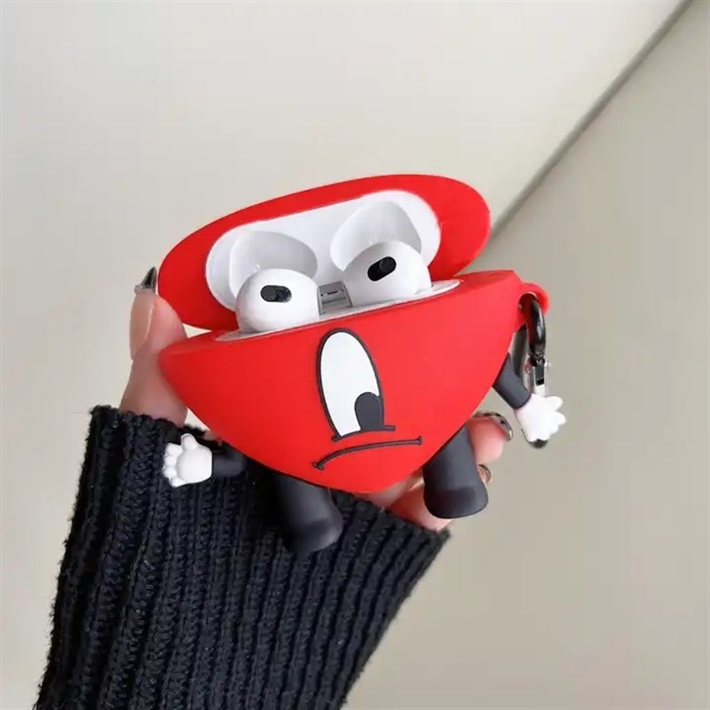 Mingyu силиконов предпазен калъф за AirPods Pro, 2-ро и 3-то поколение — мек корпус, карикатурен дизайн