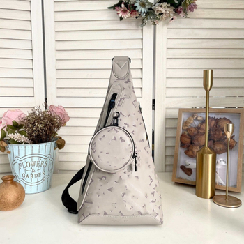 Geantă pentru piept în piele naturală, stil unisex, extensibilă, model solid, căptușeală din poliester, primăvara 2025