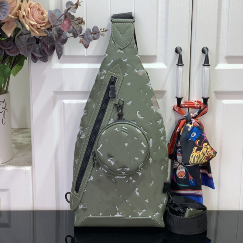 Geantă pentru piept în piele naturală, stil unisex, extensibilă, model solid, căptușeală din poliester, primăvara 2025