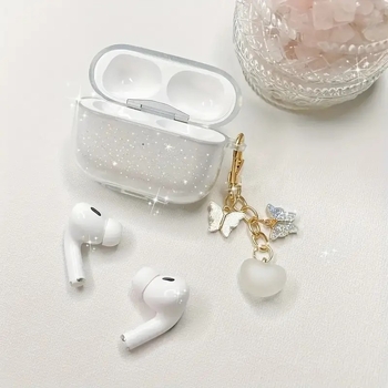 Carcasă TPU pentru AirPods 1/2 — semi-transparentă, textură embosată, portabilă, protecție