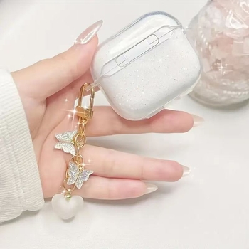 Carcasă TPU pentru AirPods 1/2 — semi-transparentă, textură embosată, portabilă, protecție