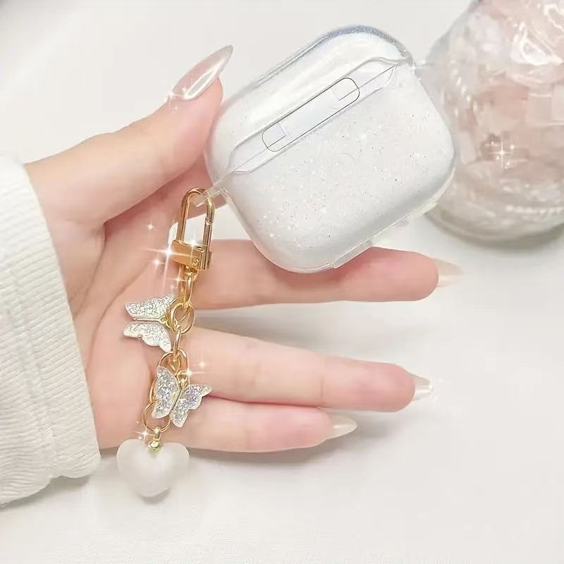 Carcasă TPU pentru AirPods 1/2 — semi-transparentă, textură embosată, portabilă, protecție