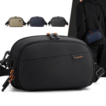 WEPOWER Geantă de umăr pentru bărbați din nylon, cu compartiment pentru cabluri, rezistentă la apă și uzură