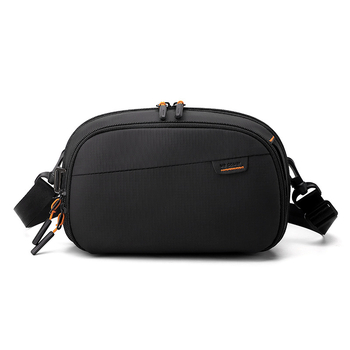 WEPOWER Geantă de umăr pentru bărbați din nylon, cu compartiment pentru cabluri, rezistentă la apă și uzură