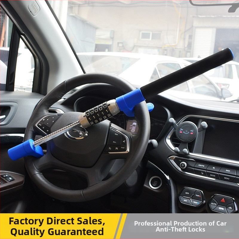 Zámok na riadenie volantu, U-tvar, kovové telo, meďový valec, model B-556, univerzálne použitie