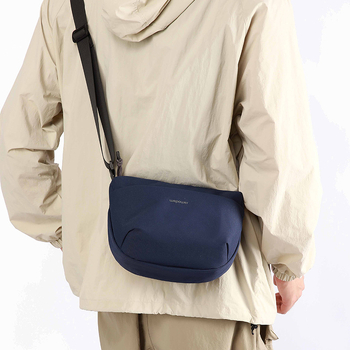 Wepower Geantă de umăr pentru bărbați din nylon, impermeabilă, căptușită cu poliester, model solid, pentru utilizare zilnică