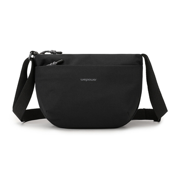Wepower Geantă de umăr pentru bărbați din nylon, impermeabilă, căptușită cu poliester, model solid, pentru utilizare zilnică
