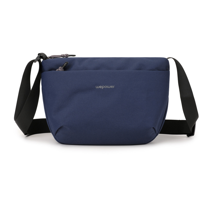 Wepower Geantă de umăr pentru bărbați din nylon, impermeabilă, căptușită cu poliester, model solid, pentru utilizare zilnică