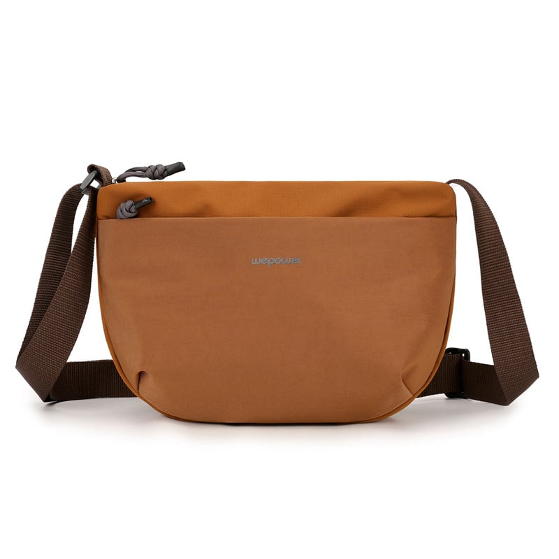 Wepower Geantă de umăr pentru bărbați din nylon, impermeabilă, căptușită cu poliester, model solid, pentru utilizare zilnică