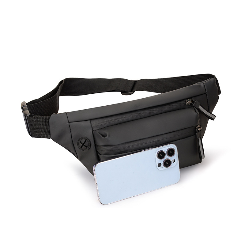 Geantă de piept pentru bărbați – Material: Skin Membrane; Impermeabilă; Rezistentă la abraziune; Anti-furt; Captușală poliester