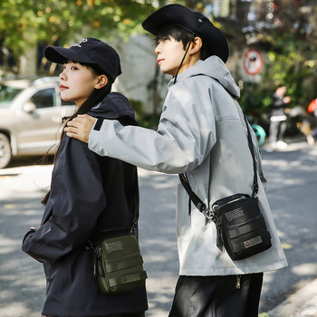 WEPOWER Geantă de umăr pentru bărbați — Nailon, Impermeabilă, Model: Litere, Primăvara 2025