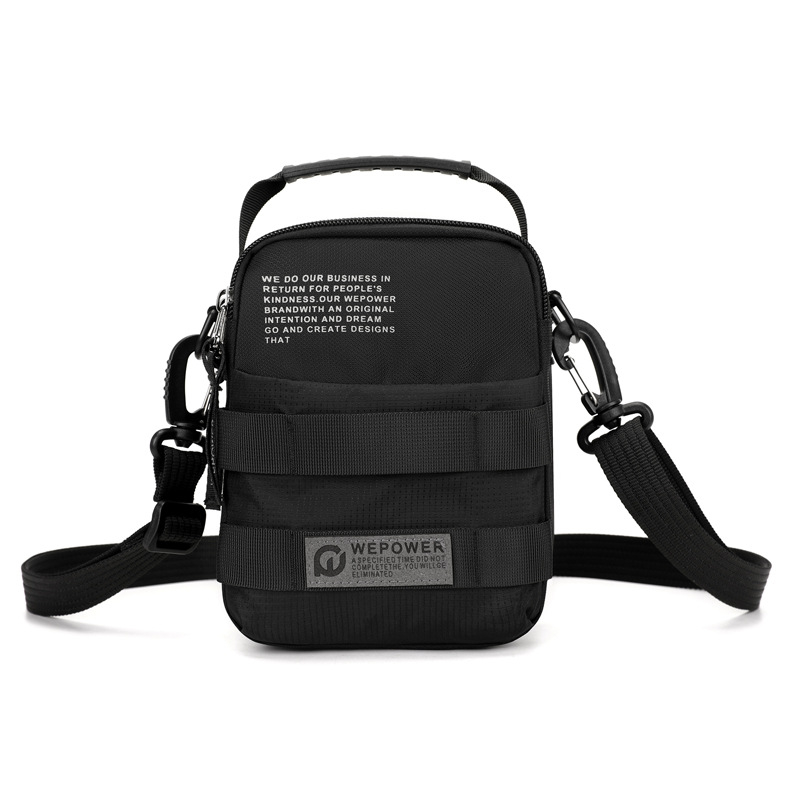 WEPOWER Geantă de umăr pentru bărbați — Nailon, Impermeabilă, Model: Litere, Primăvara 2025