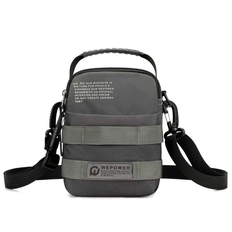 WEPOWER Geantă de umăr pentru bărbați — Nailon, Impermeabilă, Model: Litere, Primăvara 2025