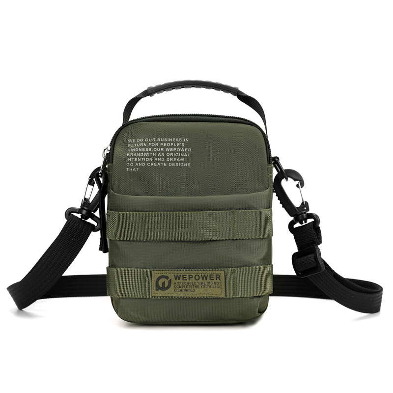 WEPOWER Geantă de umăr pentru bărbați — Nailon, Impermeabilă, Model: Litere, Primăvara 2025