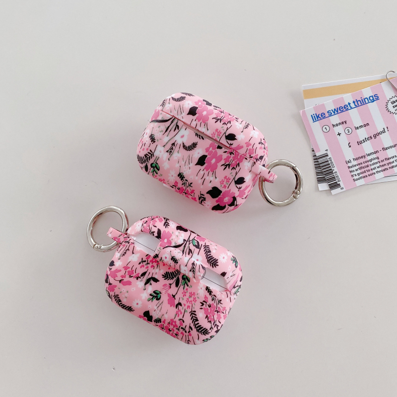 Carcasă de protecție pentru AirPods – silicon cu model floral, personalizabilă și universală (Silicon | Personalizabil, Universal | Transfer termic | Compatibilă cu Apple)