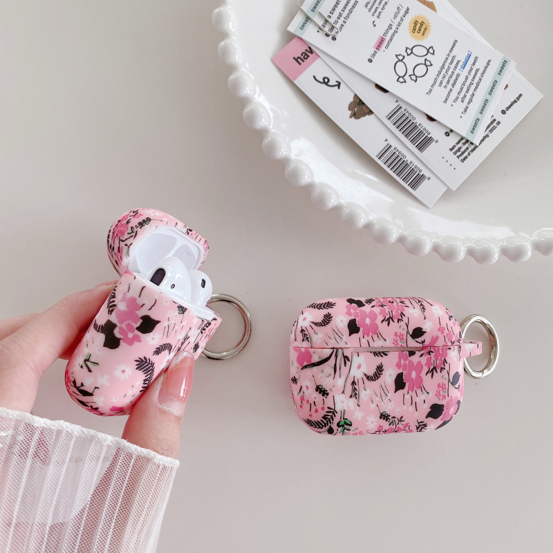 Carcasă de protecție pentru AirPods – silicon cu model floral, personalizabilă și universală (Silicon | Personalizabil, Universal | Transfer termic | Compatibilă cu Apple)