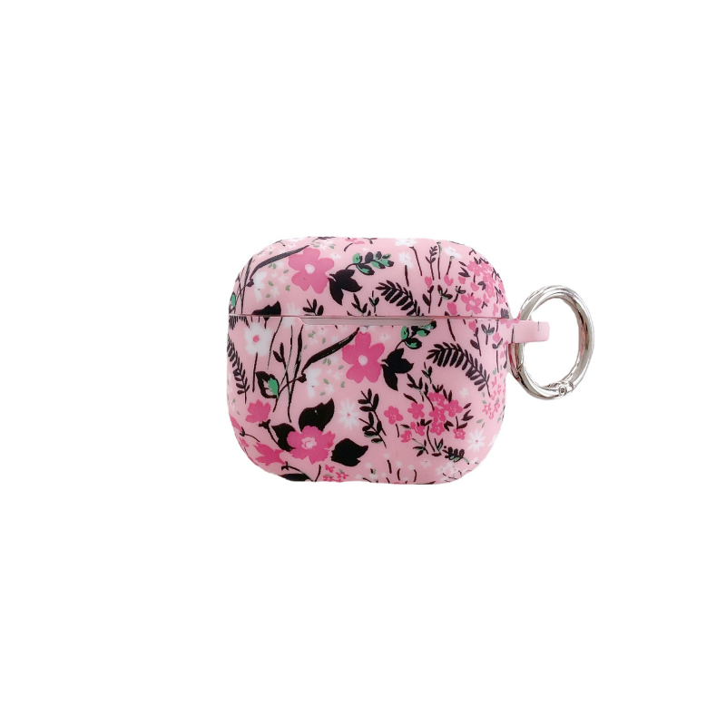 Carcasă de protecție pentru AirPods – silicon cu model floral, personalizabilă și universală (Silicon | Personalizabil, Universal | Transfer termic | Compatibilă cu Apple)