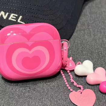 Husă de protecție TPU pentru AirPods, în formă de inimă, pentru Apple AirPods (3-a generație) și AirPods Pro 2-a generație - carcasă dură, turnare prin injecție, personalizabilă