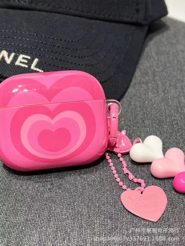 Husă de protecție TPU pentru AirPods, în formă de inimă, pentru Apple AirPods (3-a generație) și AirPods Pro 2-a generație - carcasă dură, turnare prin injecție, personalizabilă