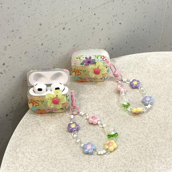 Carcasă pentru AirPods 4-a generație și AirPods Pro 2-a generație – TPU, imprimare, model floral de primăvară, personalizabil