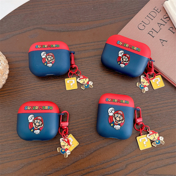 TPU mekano kućište s Mario likom za Apple AirPods 4. generacije, 2. i 3. generacije te AirPods Pro 2