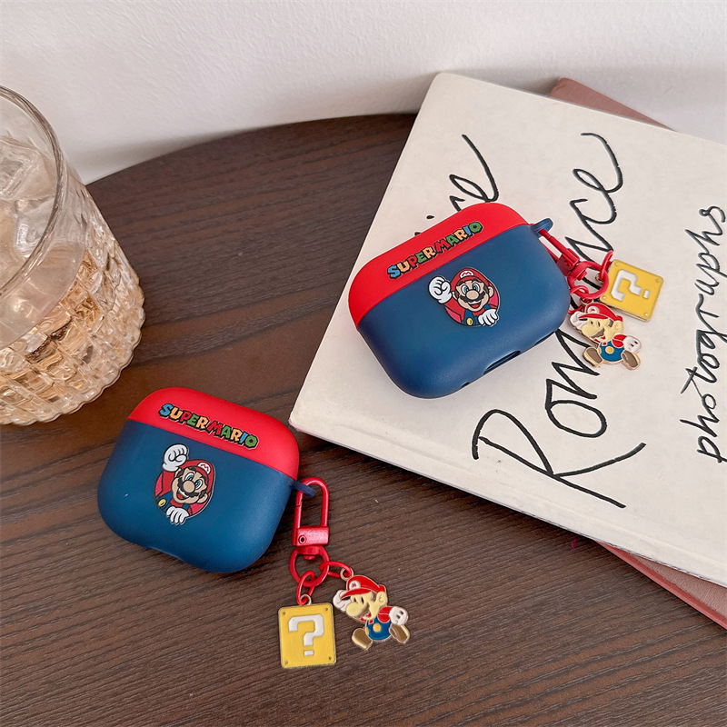 TPU mekano kućište s Mario likom za Apple AirPods 4. generacije, 2. i 3. generacije te AirPods Pro 2