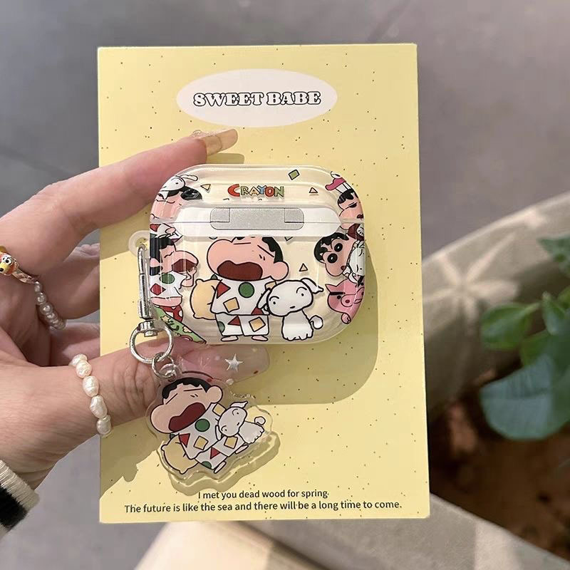 Carcasă AirPods - TPU, gravură în relief, portabilă, semi-transparentă, universală, compatibilă cu AirPods de la Apple