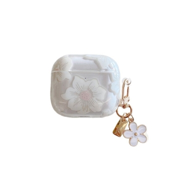 Carcasă de protecție pentru AirPods Pro cu motif koreane cu flori strălucitoare, material TPU, husă moale, design cartoon, turnare prin injecție, compatibilă cu AirPods Pro Generația 2, 3 și 4