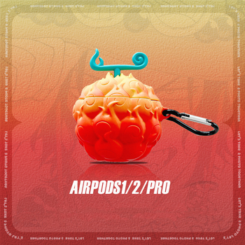 Carcasă protecție AirPods 4 Gen - design One Piece Devil Fruit, PVC, husă moale tip shell, injecție prin turnare, compatibil cu Apple