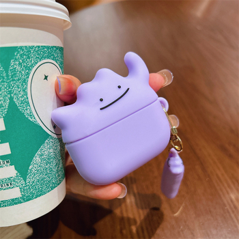 Puzdro s karikatúrnym príšerom pre AirPods Pro (3. a 4. generácia) – PVC, mäkká škrupina, vstrekové lisovanie, kompatibilné s Apple