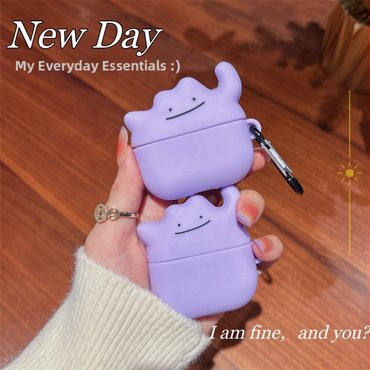 Puzdro s karikatúrnym príšerom pre AirPods Pro (3. a 4. generácia) – PVC, mäkká škrupina, vstrekové lisovanie, kompatibilné s Apple