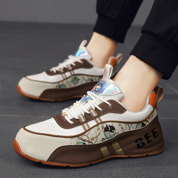 Platformcipő, Színblokkal, Felsőrész mikroszálas bőr, Kerek orr, Rejtett sarok 3-5 cm