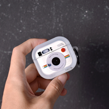 Carcasă pentru AirPods – TPU, turnare prin injecție, design minimalist inspirat de Polaroid, compatibilă cu AirPods 1–4, personalizabilă