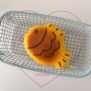 Ochranný obal na AirPods Pro s motívom Taiyaki – mäkký PVC kryt, karikatúrny štýl, vstrekovacie formovanie, kompatibilný s AirPods Pro 3./4. generácie a Pro 2