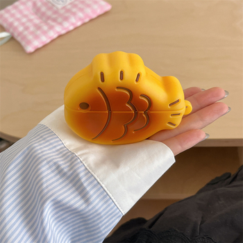 Ochranný obal na AirPods Pro s motívom Taiyaki – mäkký PVC kryt, karikatúrny štýl, vstrekovacie formovanie, kompatibilný s AirPods Pro 3./4. generácie a Pro 2