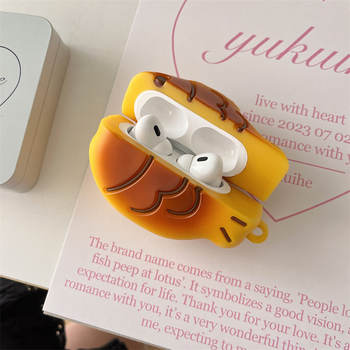 Ochranný obal na AirPods Pro s motívom Taiyaki – mäkký PVC kryt, karikatúrny štýl, vstrekovacie formovanie, kompatibilný s AirPods Pro 3./4. generácie a Pro 2