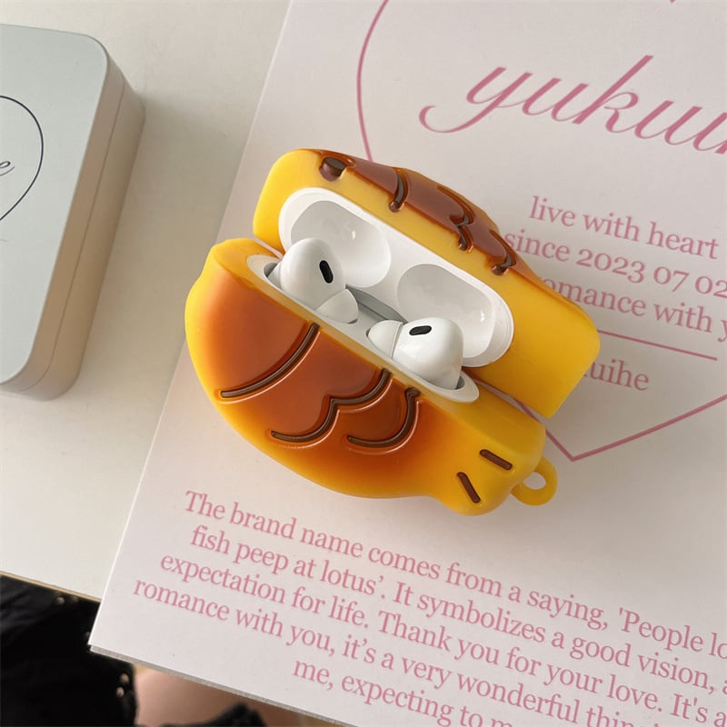 Ochranný obal na AirPods Pro s motívom Taiyaki – mäkký PVC kryt, karikatúrny štýl, vstrekovacie formovanie, kompatibilný s AirPods Pro 3./4. generácie a Pro 2