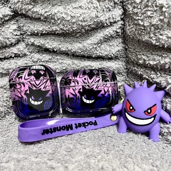 Kryt pre AirPods Pro 2 / AirPods 4, dizajn inšpirovaný Gengar, TPU, vstrekovacie formovanie, kompatibilný s Apple (TPU; vstrekovacie formovanie; kompatibilný s Apple)