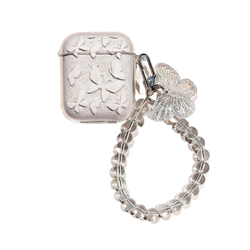 TPU ochranný obal na AirPods Pro – reliéfny vzor, polopriesvitný, prenosný, kompatibilný s Apple