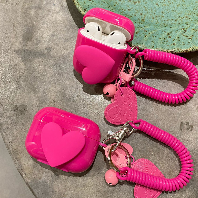 TPU puzdro pre AirPods 2. generácie, reliéfna štruktúra, polopriesvitné, prenosné