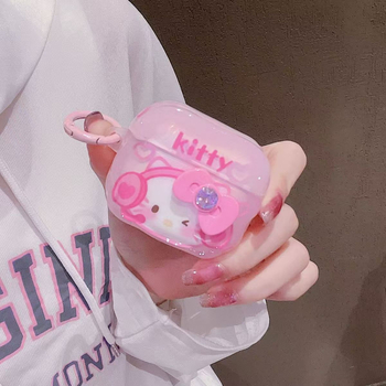 Kuanghe husă TPU pentru AirPods Pro 3 și AirPods 4 – capac flip-top, stil drăguț, gravură, personalizabil, compatibil Apple